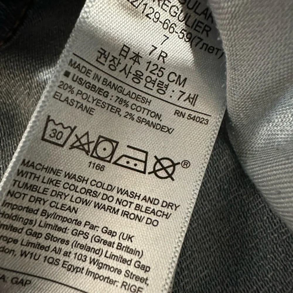 GAP Kids Boys Regular Stretch Original Blue Jeans Size 7
